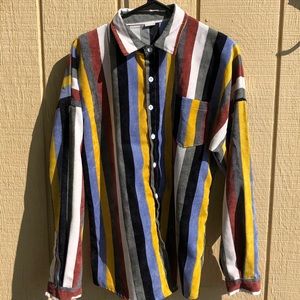 Zaful multi colored button up, S